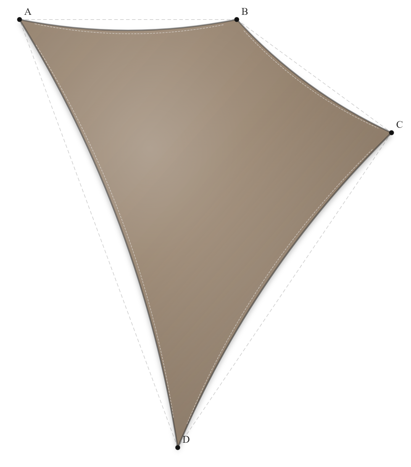 Voile d'ombrage - Forme Trapèze - Bois flotté 294 (AustralMesh)