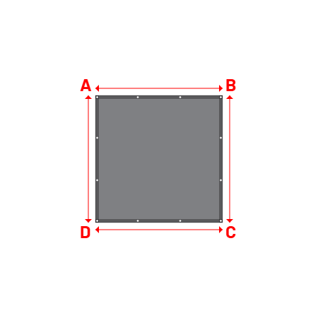 Bâche Rectangle en CoverEco 640 : une bâche simple & efficace Ecolac 640 - 7196 (RAL 7037) - 1.80x1.80m