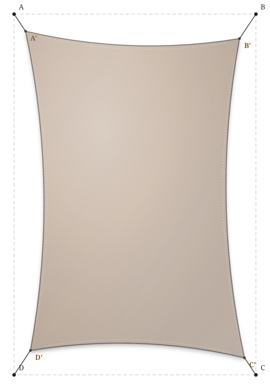 Voile d'ombrage - Forme Rectangle - Beige Sablé 96-2135