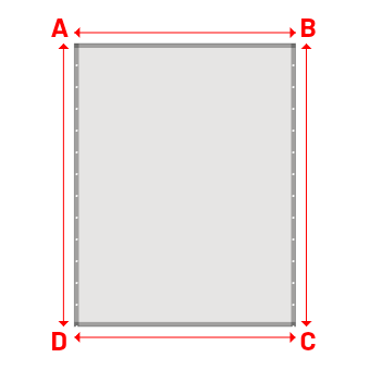 Bâche Rectangle en Hydris  - Toile imperméable Hydris 0222 - Blanc - 2.50x3.20m