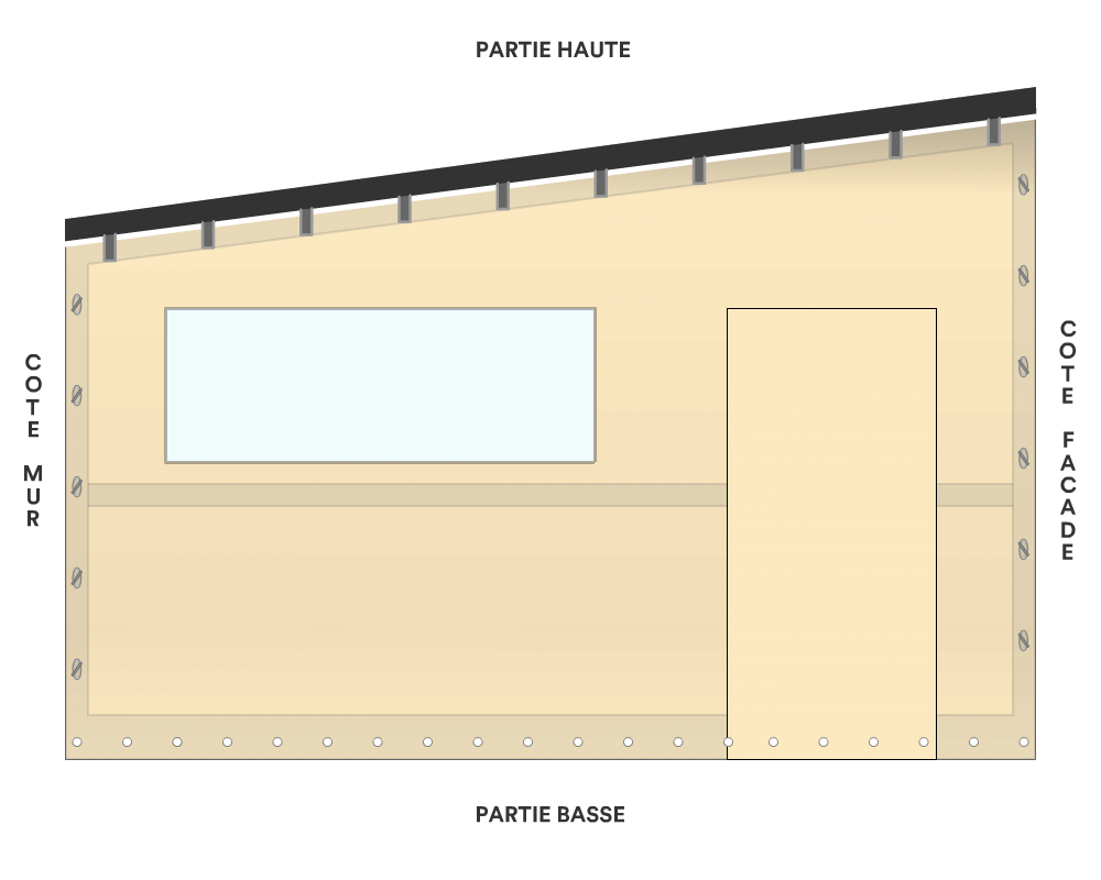Bâche de façade pour mobil-home