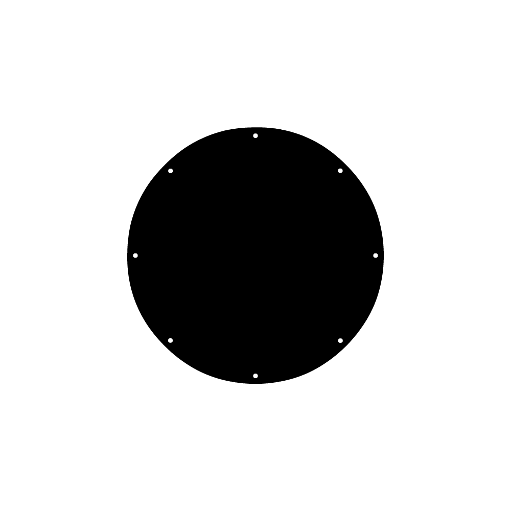 Bâche plate ronde en Protect 670 : La référence en matière de protection étanche Noir RAL 9005 d'une diamètre de 5m