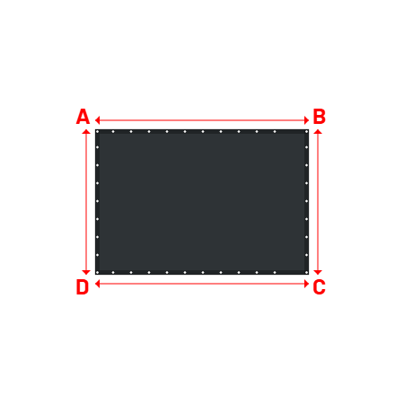 Bâche Rectangle en Soltis 502 Proof : bâche spéciale protection solaire & grand choix de coloris Anthracite - 502V3-1354C - 2.38x1.62m