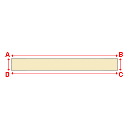Bâche Rectangle en Soltis 502 Proof : bâche spéciale protection solaire & grand choix de coloris Champagne - 502V3-51979C - 8.00x0.90m