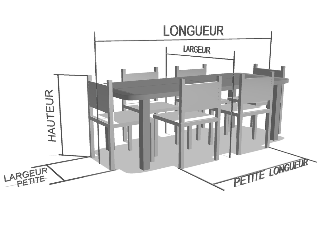 Table de jardin rectangle avec chaises - Protect 670 : La référence en matière de protection étanche Gris anthracite RAL 7016