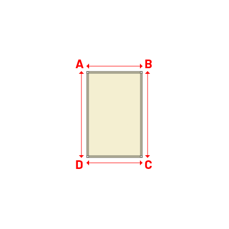 Bâche Rectangle en AustralMesh - Toile d'ombrage ajourée Naturel (759 AustralMesh) - 1.10x1.70m