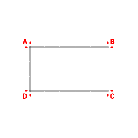 Bâche Rectangle en Protect 670 : La référence en matière de protection étanche Blanc RAL 9016 - 2.60x1.50m