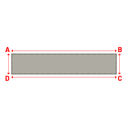 Bâche Rectangle en AustralMesh - Toile d'ombrage ajourée Pierre 300 (Australmesh) - 6.10x1.20m