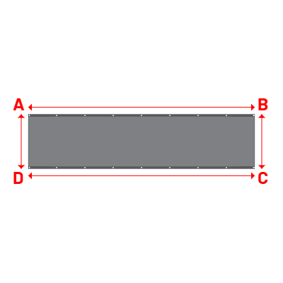 Bâche Rectangle en CoverEco 640 : une bâche simple & efficace Ecolac 640 - 7196 (RAL 7037) - 5.00x1.20m