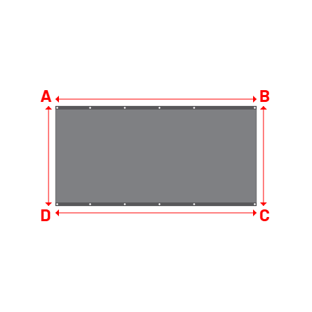 Bâche Rectangle en CoverEco 640 : une bâche simple & efficace Ecolac 640 - 7196 (RAL 7037) - 2.90x1.44m