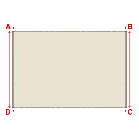 Bâche Rectangle en Protect 670 : La référence en matière de protection étanche Blanc perlé RAL 1013 - 4.40x2.96m