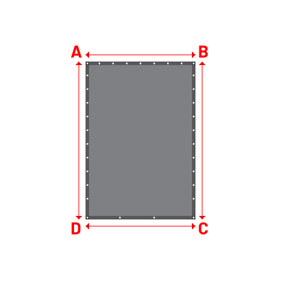 Bâche Rectangle en CoverEco 640 : une bâche simple & efficace Ecolac 640 - 7196 (RAL 7037) - 1.60x2.30m
