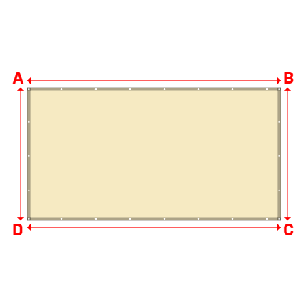 Bâche Rectangle en Soltis 502 Proof : bâche spéciale protection solaire & grand choix de coloris Champagne - 502V3-51979C - 4.00x2.10m