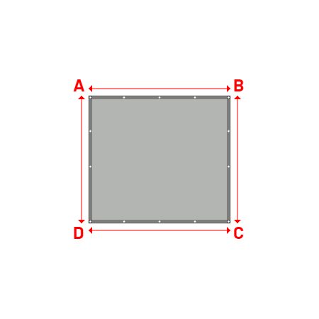 Bâche Rectangle en MaxiProtect 900 : Protection & grammage renforcé Gris agate RAL 7038 - 31071 - 2.00x1.80m