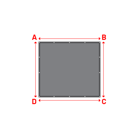 Bâche Rectangle en CoverEco 640 : une bâche simple & efficace Ecolac 640 - 7196 (RAL 7037) - 2.00x1.80m