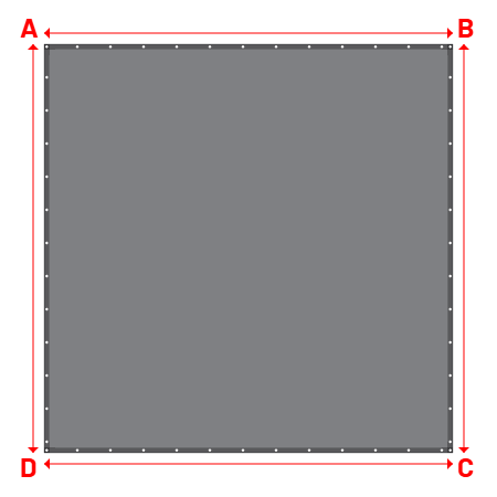 Bâche Rectangle en CoverEco 640 : une bâche simple & efficace Ecolac 640 - 7196 (RAL 7037) - 4.00x4.00m