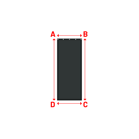 Bâche Rectangle en Protect 670 : La référence en matière de protection étanche Gris anthracite RAL 7016 - 0.80x2.00m