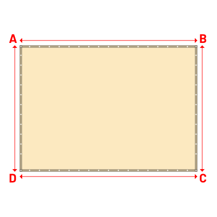 Bâche Rectangle en Protect 670 : La référence en matière de protection étanche Beige ral 1015 - 3.63x2.58m