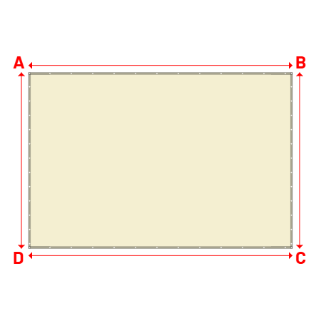 Bâche Rectangle en AustralMesh - Toile d'ombrage ajourée Naturel (759 AustralMesh) - 6.00x4.00m