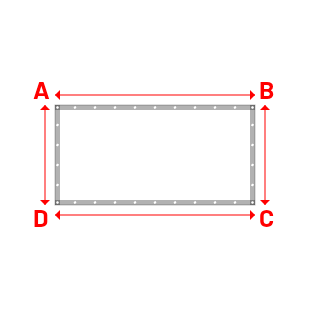 Bâche Rectangle en Grille pour rideaux de scène - PVC M2 Noir Grille PVC SCENIQUE - Noir - 362-1075 - 2.00x1.00m