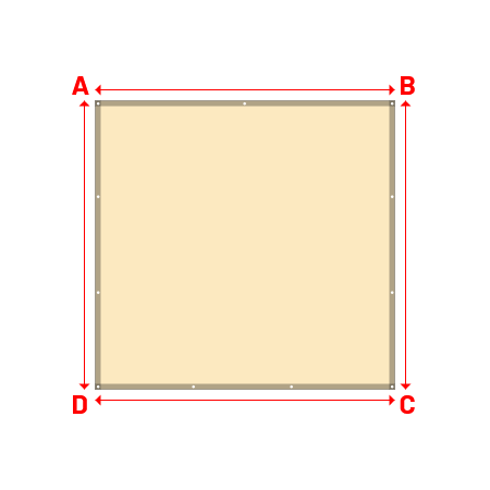 Bâche Rectangle en Protect 670 : La référence en matière de protection étanche Beige ral 1015 - 2.75x2.65m