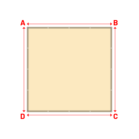 Bâche Rectangle en Protect 670 : La référence en matière de protection étanche Beige ral 1015 - 2.75x2.75m