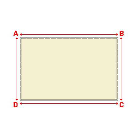 Bâche Rectangle en AustralMesh - Toile d'ombrage ajourée Naturel (759 AustralMesh) - 3.20x2.05m