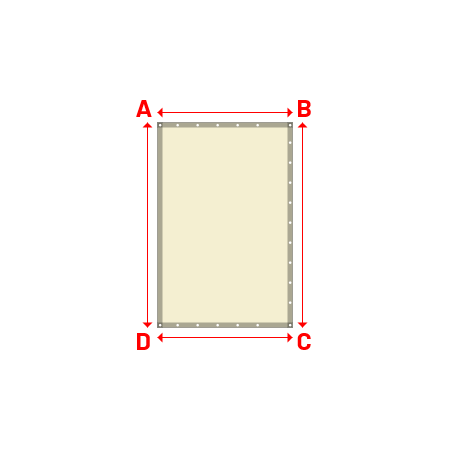 Bâche Rectangle en AustralMesh - Toile d'ombrage ajourée Naturel (759 AustralMesh) - 1.35x2.05m