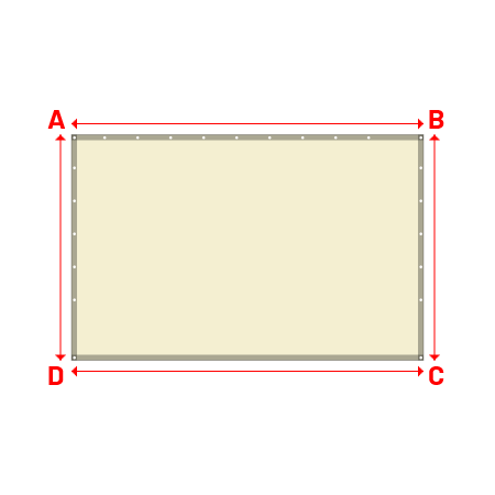 Bâche Rectangle en AustralMesh - Toile d'ombrage ajourée Naturel (759 AustralMesh) - 3.20x2.05m