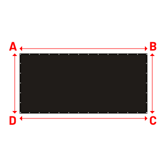 Bâche Rectangle en Soltis 502 Proof : bâche spéciale protection solaire & grand choix de coloris Noir - 502V3-8450C - 3.94x1.85m