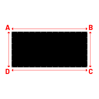 Bâche Rectangle en Protect 670 : La référence en matière de protection étanche Noir RAL 9005 - 3.94x1.85m