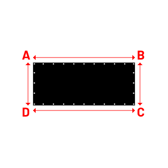 Bâche Rectangle en Protect 670 : La référence en matière de protection étanche Noir RAL 9005 - 2.00x0.84m
