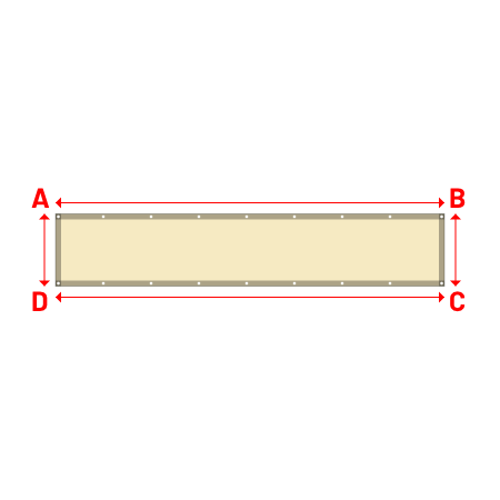 Bâche Rectangle en Soltis 502 Proof : bâche spéciale protection solaire & grand choix de coloris Champagne - 502V3-51979C - 3.50x0.65m