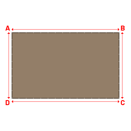 Bâche Rectangle en AustralMesh - Toile d'ombrage ajourée Bois flotté 294 (AustralMesh) - 6.50x4.00m