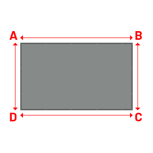 Bâche Rectangle en AustralMesh - Toile d'ombrage ajourée Gris Acier (648 AustralMesh) - 5.00x3.00m