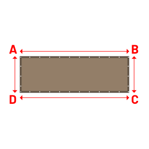 Bâche Rectangle en AustralMesh - Toile d'ombrage ajourée Bois flotté 294 (AustralMesh) - 3.00x1.00m