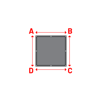 Bâche Rectangle en CoverEco 640 : une bâche simple & efficace Ecolac 640 - 7196 (RAL 7037) - 1.00x1.00m