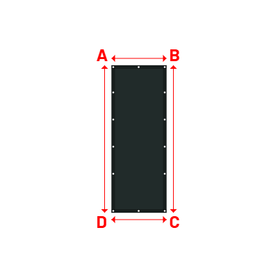 Bâche Rectangle en Soltis 96 - Toile d'ombrage haute performance Noir 96-8450 - 0.79x2.12m