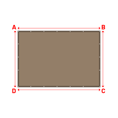 Bâche Rectangle en AustralMesh - Toile d'ombrage ajourée Bois flotté 294 (AustralMesh) - 3.15x2.15m