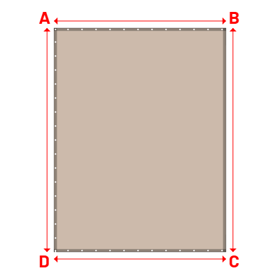Bâche Rectangle en Soltis 96 - Toile d'ombrage haute performance Beige Sablé 96-2135 - 2.94x3.83m