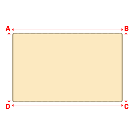 Bâche Rectangle en Protect 670 : La référence en matière de protection étanche Beige ral 1015 - 4.00x2.50m