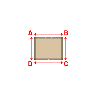 Bâche Rectangle en Soltis 502 Proof : bâche spéciale protection solaire & grand choix de coloris Sable - 502V3-8861C - 1.00x0.80m