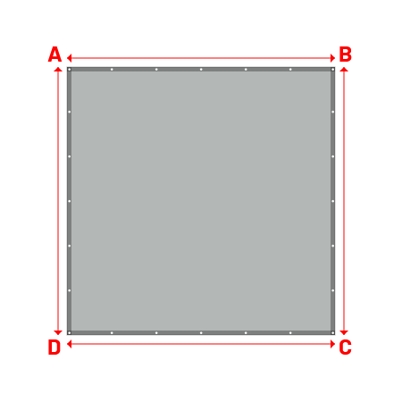 Bâche Rectangle en Soltis 96 - Toile d'ombrage haute performance Galet 96-2171 - 3.00x3.00m