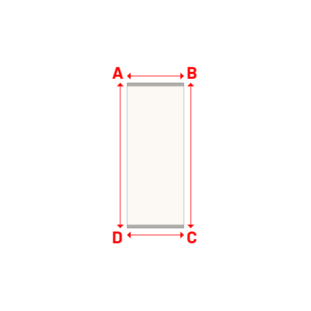 Bâche Rectangle en Soltis Perform 92 Blanc 92-2044 - 0.82x2.10m