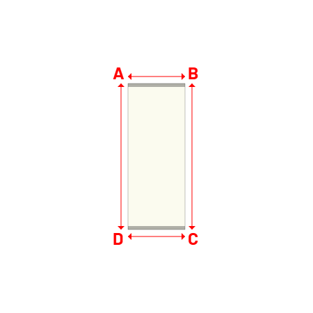 Bâche Rectangle en Soltis Perform 92 Blanc neige 92-50690 - 0.82x2.10m