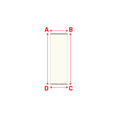 Bâche Rectangle en Soltis Perform 92 Blanc neige 92-50690 - 0.67x1.96m