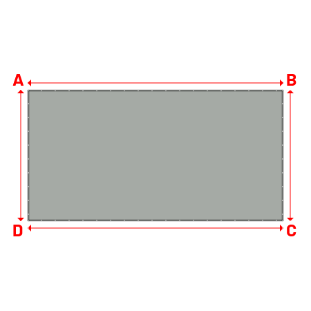 Bâche Rectangle en Protect 670 : La référence en matière de protection étanche Gris clair RAL 7038 - 7.40x3.80m