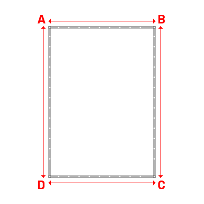 Bâche Rectangle en Grille pour rideaux de scène - PVC M2 Noir Grille PVC SCENIQUE - Noir - 362-1075 - 2.10x2.97m