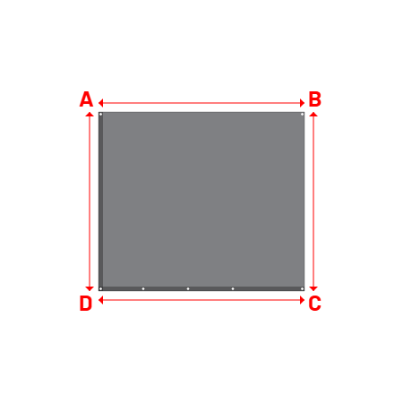 Bâche Rectangle en CoverEco 640 : une bâche simple & efficace Ecolac 640 - 7196 (RAL 7037) - 2.30x2.00m
