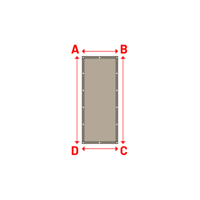 Bâche Rectangle en Soltis Perform 92 Taupe 92-50850 - 0.72x1.75m